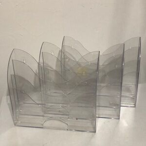 3 Innovative Storage Designs 3-Tier File Organizers, Clear